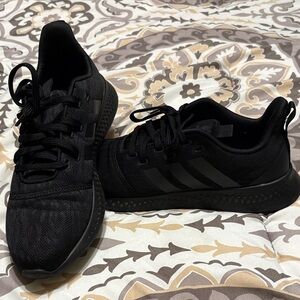 Adidas Womens Triple Black Sneakers